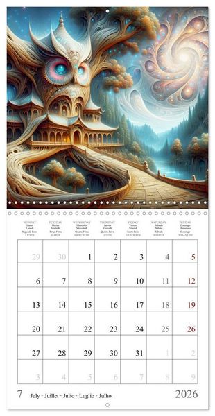 Produktbild: Habitat des chouettes (Calendrier mural carr&eacute; 2026 30x30 cm) Calendrier double avec une page pour vos prises de notes