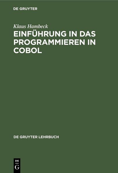 Produktbild: Einf&uuml;hrung in das Programmieren in COBOL