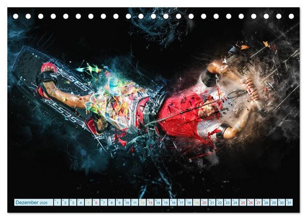 Produktbild: Kitesurfen extrem cool (Tischkalender 2026 DIN A5 quer), CALVENDO Monatskalender