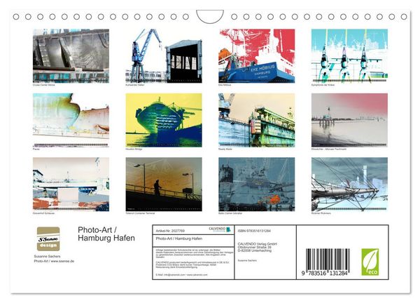 Produktbild: Photo-Art / Hamburg Hafen (Wandkalender 2026 DIN A4 quer), CALVENDO Monatskalender
