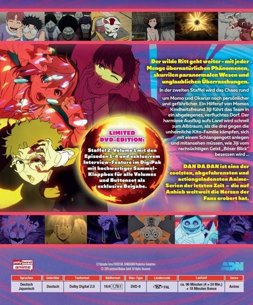 Produktbild: DAN DA DAN - Staffel 2, Volume 1 LTD. - Mit Button-Set und Sammelklappbox f&uuml;r alle Volumes