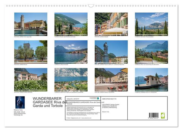 Produktbild: WUNDERBARER GARDASEE Riva del Garda und Torbole (Wandkalender 2026 DIN A2 quer), CALVENDO Monatskalender