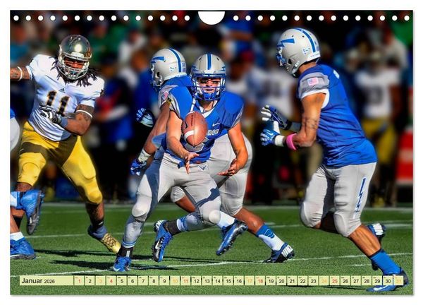 Produktbild: American Football - Taktik und Athletik (Wandkalender 2026 DIN A4 quer), CALVENDO Monatskalender