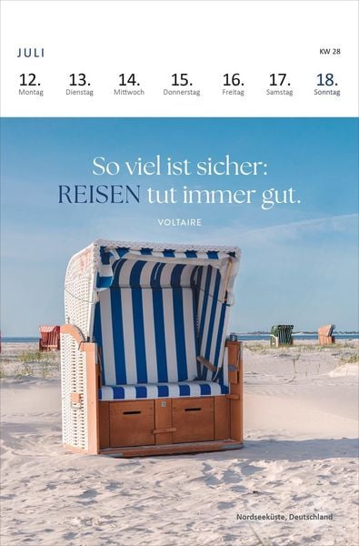 Produktbild: Wochenkalender Tr&auml;ume dich um die Welt 2027