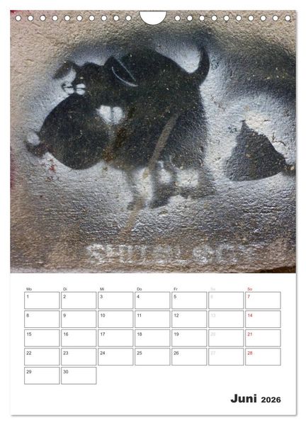 Produktbild: STENCIL ART 2026 - Schablonen Graffiti an H&auml;userfassaden / Planer (Wandkalender 2026 DIN A4 hoch), CALVENDO Monatskalender