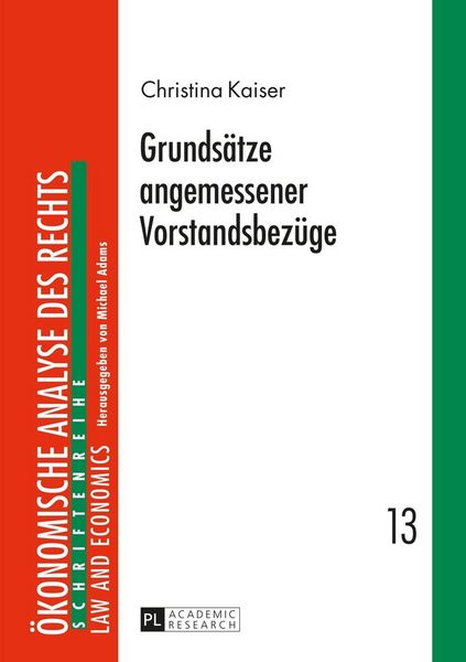 Produktbild: Grunds&auml;tze angemessener Vorstandsbez&uuml;ge