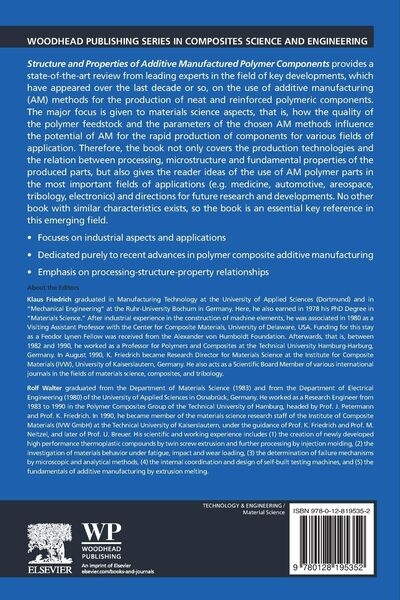 Produktbild: Friedrich, K: Structure and Properties of Additive Manufactu
