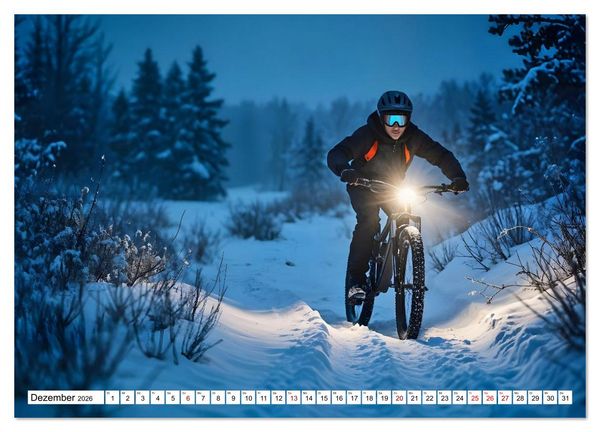 Produktbild: Elemental Ride. Mountainbike-Action durch Schnee, Matsch, Sonne und Laub (Wandkalender 2026 DIN A2 quer), CALVENDO Monatskalender