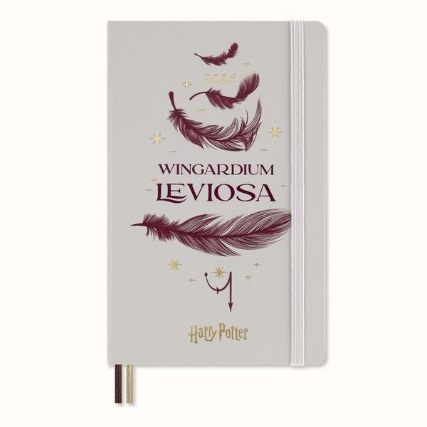 Moleskine Harry Potter Wingdarium 12 Monate Wochen Notizkalender 2025, L/A5, 1 Wo = 1 Seite, Rechts linierte Seite, Fest