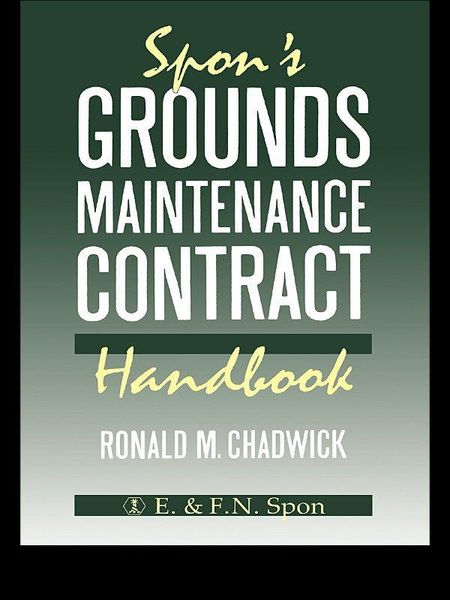 Produktbild: Spon's Grounds Maintenance Contract Handbook