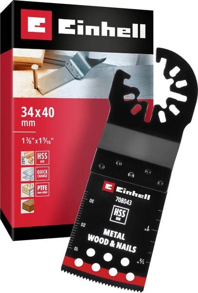 Einhell 708043 Tauchsägeblatt BIM Met, 34mm Bimetall Multifunktionswerkzeug-Zubehör-Set 34 mm 1 St.