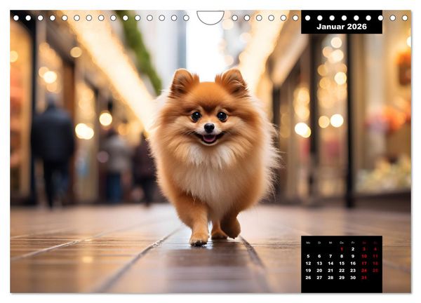 Produktbild: Zwergspitze - kleine Hunde, gro&szlig;e Pers&ouml;nlichkeiten (Wandkalender 2026 DIN A4 quer), CALVENDO Monatskalender