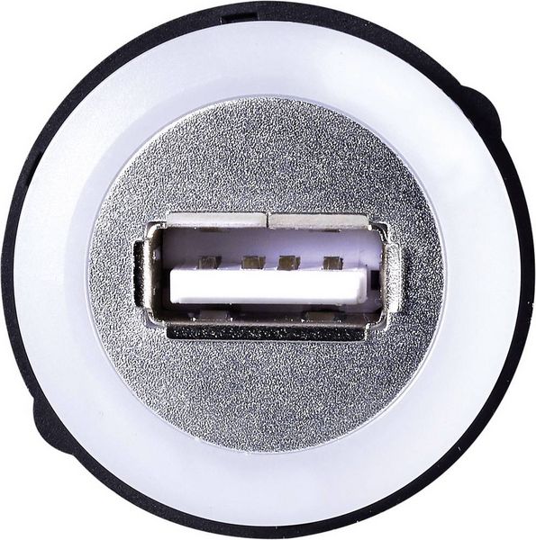 Produktbild: TRU COMPONENTS USB A Einbaubuchse 2.0 Schwarz 1 x USB A Buchse auf 1 x USB A Stecker mit Beleuchtung und 1.50 m Kabel Inhalt: 1 St.