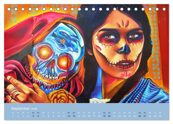 Produktbild: Mexikanische Graffitis (Tischkalender 2026 DIN A5 quer), CALVENDO Monatskalender