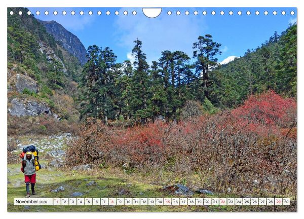 Produktbild: NEPAL, die Umrundung des Manaslu (Wandkalender 2026 DIN A4 quer), CALVENDO Monatskalender