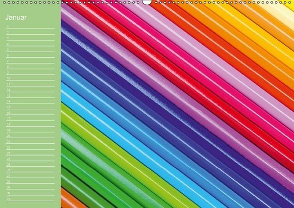 Produktbild: Die bunte Welt der Stifte - Geburtstagskalender (Wandkalender immerw&auml;hrend DIN A2 quer)