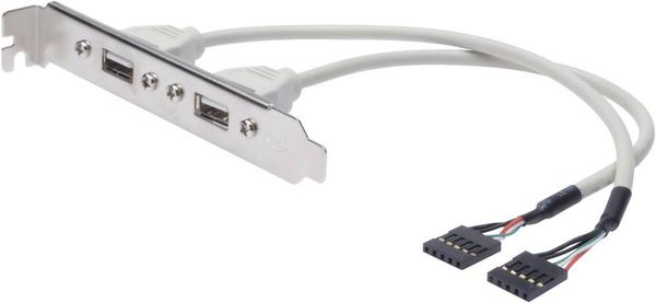 Digitus USB 2.0 Anschlusskabel [2x USB 2.0 Stecker intern 5pol. - 2x USB 2.0 Buchse A]