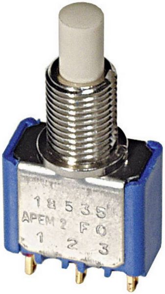 Produktbild: APEM 18545CD 18545CD Drucktaster 30 V/DC 0.1A 2 x Ein/(Ein) tastend 1St.