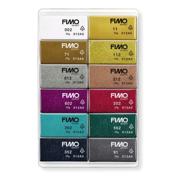 Produktbild: STAEDTLER FIMO ofenh&auml;rtende Modelliermasse FIMO effect 8013 Sparkle Colours, 12 x 25g Halbbl&ouml;cken