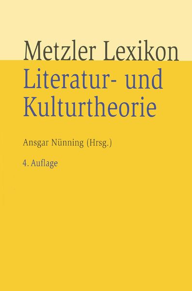 Produktbild: Metzler Lexikon Literatur- und Kulturtheorie