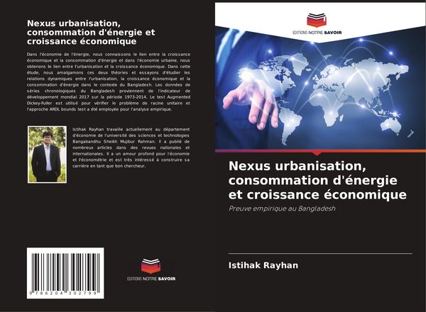 Produktbild: Nexus urbanisation, consommation d'&eacute;nergie et croissance &eacute;conomique
