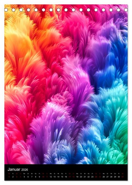 Produktbild: Tanz der Farben - Bunt durch das Jahr (Tischkalender 2026 DIN A5 hoch), CALVENDO Monatskalender