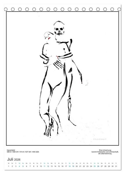 Produktbild: Totentanz Damenwahl Haiku Zenga Photo (Tischkalender 2026 DIN A5 hoch), CALVENDO Monatskalender