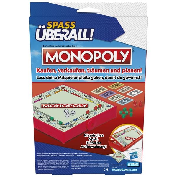 Produktbild: Hasbro F8256GC0 - Monopoly Kompakt, Reisespiel