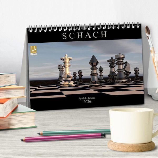 Produktbild: SCHACH - Spiel der K&ouml;nige (Tischkalender 2026 DIN A5 quer), CALVENDO Monatskalender