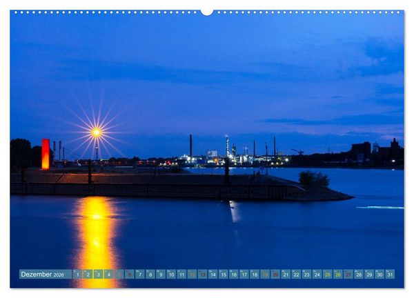 Produktbild: RIVERSIDE BLUES - Abends am Fluss (Wandkalender 2026 DIN A2 quer), CALVENDO Monatskalender