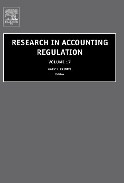 Produktbild: Research in Accounting Regulation