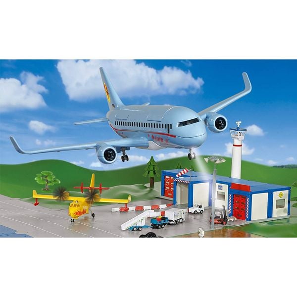 Produktbild: Siku 5402 Verkehrsflugzeug mit Zubeh&ouml;r