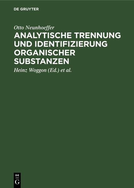Produktbild: Analytische Trennung und Identifizierung organischer Substanzen