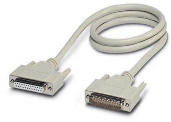 Produktbild: Phoenix Contact Seriell, Parallel Anschlusskabel [1x D-SUB-Buchse 25pol. - 1x D-SUB-Stecker 25pol.] 5.00 m Wei&szlig;