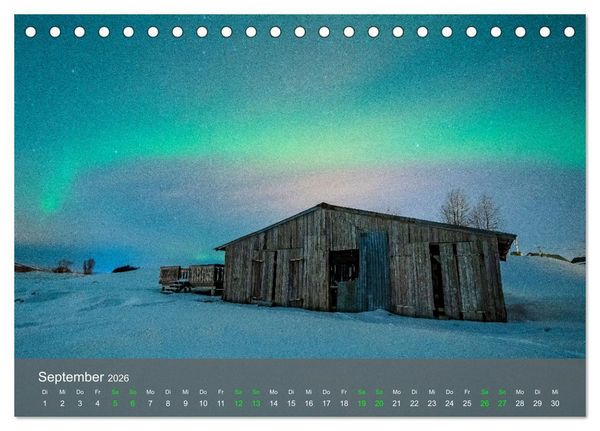 Produktbild: Naturwunder Polarlicht (Tischkalender 2026 DIN A5 quer), CALVENDO Monatskalender