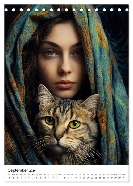 Produktbild: Meow and Forever (Desk Calendar 2026 DIN A5 portrait), CALVENDO 12 Month DeskCalendar