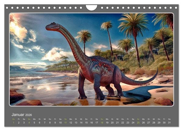 Produktbild: Riesenechsen der Urzeit (Wandkalender 2026 DIN A4 quer), CALVENDO Monatskalender