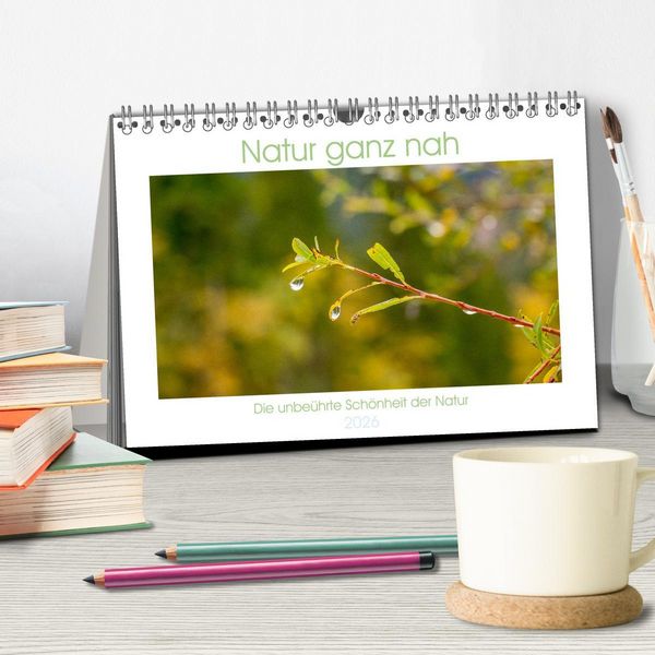 Produktbild: Natur hautnah Kalender (Tischkalender 2026 DIN A5 quer), CALVENDO Monatskalender