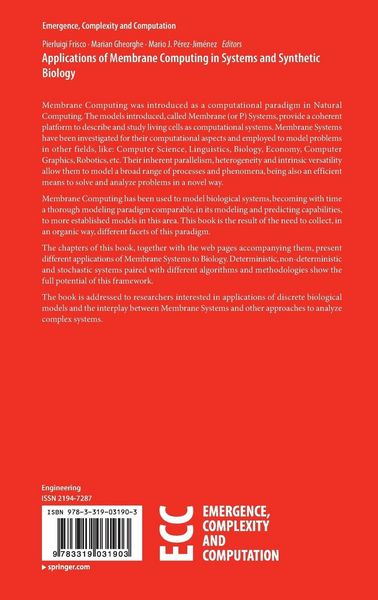 Produktbild: Applications of Membrane Computing in Systems and Synthetic Biology