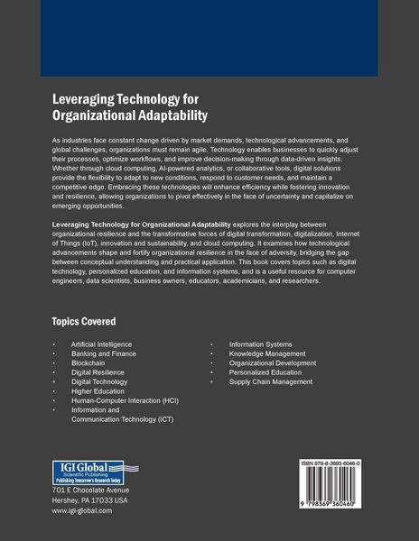 Produktbild: Leveraging Technology for Organizational Adaptability