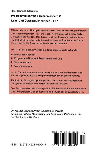 Produktbild: Programmieren von Taschenrechnern 2