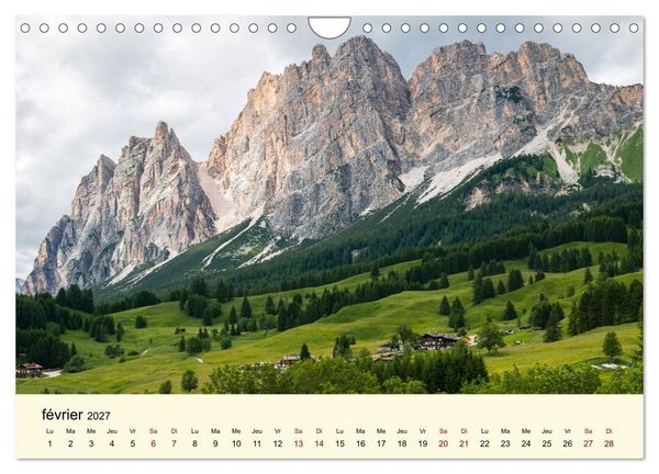 Produktbild: Un voyage dans les Dolomites (Calendrier mural 2027 DIN A4 vertical), CALVENDO calendrier mensuel
