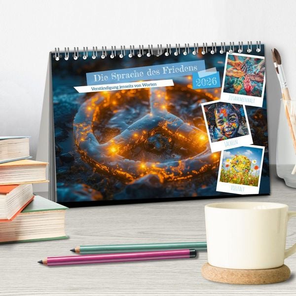 Produktbild: Die Sprache des Friedens (Tischkalender 2026 DIN A5 quer), CALVENDO Monatskalender