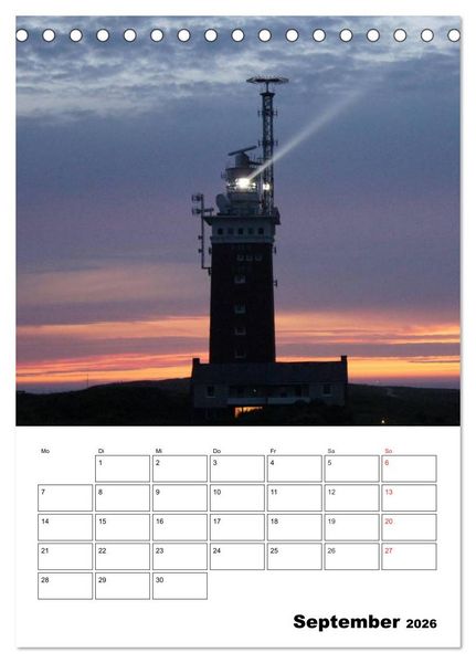 Produktbild: Einzigartige Insel Helgoland (Tischkalender 2026 DIN A5 hoch), CALVENDO Monatskalender
