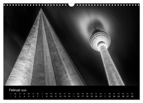 Produktbild: Berlin Monochrome (Wandkalender 2026 DIN A3 quer), CALVENDO Monatskalender