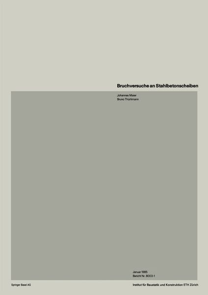 Produktbild: Bruchversuche an Stahlbetonscheiben