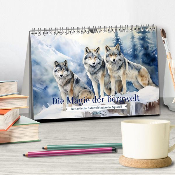 Produktbild: Die Magie der Bergwelt (Tischkalender 2026 DIN A5 quer), CALVENDO Monatskalender
