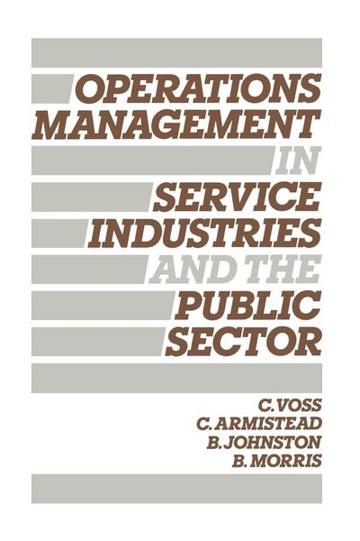 Produktbild: Operations Management in Service Industries and the Public Sector