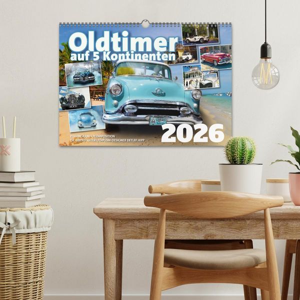 Produktbild: Oldtimer auf 5 Kontinenten (Wandkalender 2026 DIN A3 quer), CALVENDO Monatskalender