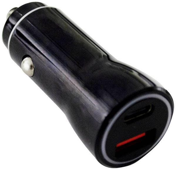 Produktbild: IWH Dual USB-C&reg; Auto Ladestecker 2,1A Belastbarkeit Strom max.=2.1A 12 V, 24V